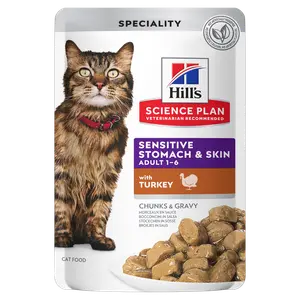 Hill's Science Plan Sensitive Stomach & Skin Adult Katzenfutter mit Truthahn