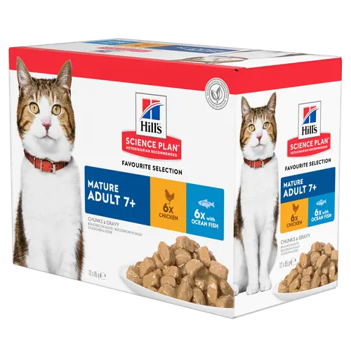 Hills Science Plan Mature Adult 7+ Multipack Nassfutter für Katzen