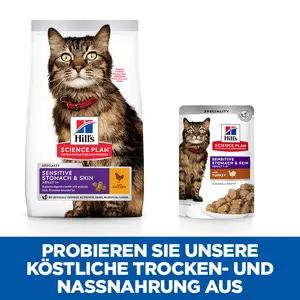 Hill's Science Plan Sensitive Stomach & Skin Adult Katzenfutter mit Truthahn