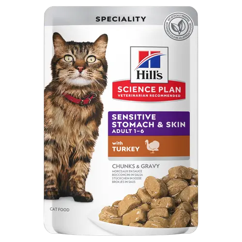 Hill's Science Plan Sensitive Stomach & Skin Adult Katzenfutter mit Truthahn