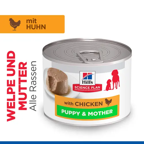 Hill’s Science Plan Puppy & Mother Tender Mousse für Hunde mit Huhn