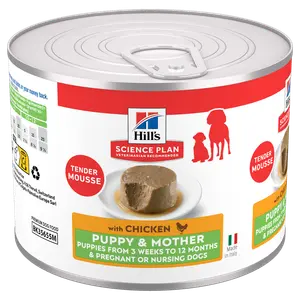 Hill’s Science Plan Puppy & Mother Tender Mousse für Hunde mit Huhn
