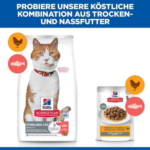 Hill's Science Plan Sterilised Adult Katzenfutter mit Lachs