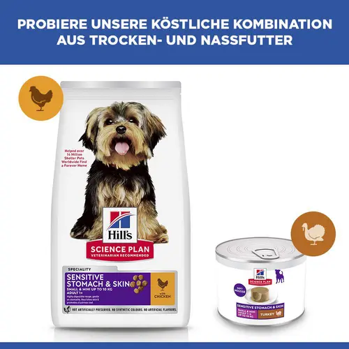 Hill's Science Plan Sensitive Stomach & Skin Small & Mini Adult Hundefutter mit Huhn