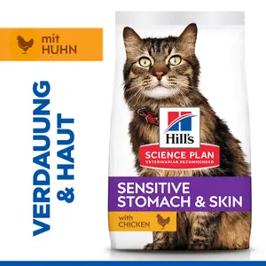 Hill's Science Plan Sensitive Stomach & Skin Adult Katzenfutter mit Huhn