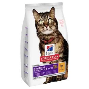 Hill's Science Plan Sensitive Stomach & Skin Adult Katzenfutter mit Huhn