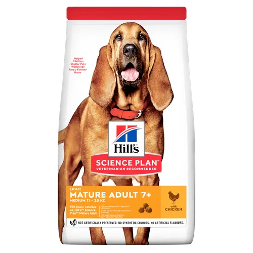 Hill's Science Plan Light Medium Mature Adult Hundefutter mit Huhn