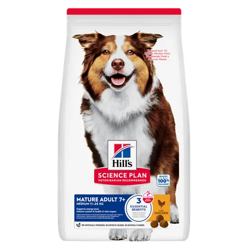 Hill's Science Plan Medium Mature Adult 7+ Hundefutter mit Huhn