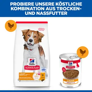Hill's Science Plan Light Medium Adult Hundefutter mit Huhn