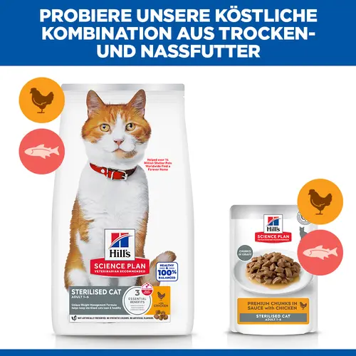 Hill's Science Plan Sterilised Adult Katzenfutter mit Huhn