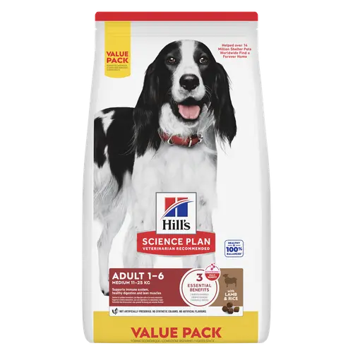Hill's Science Plan Medium Adult Hundefutter mit Lamm & Reis