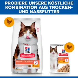 Hill's Science Plan Perfect Proteinhydrolysation Adult Katzenfutter mit Huhn & braunem Reis