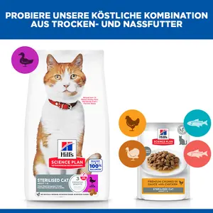 Hill's Science Plan Sterilised Adult Katzenfutter mit Ente