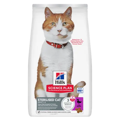 Hill's Science Plan Sterilised Adult Katzenfutter mit Ente