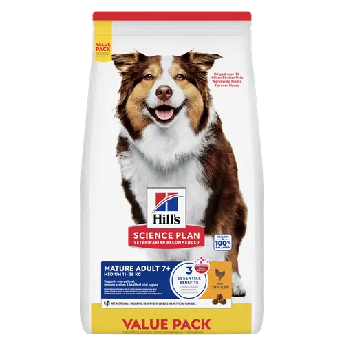 Hill's Science Plan Medium Mature Adult 7+ Hundefutter mit Huhn