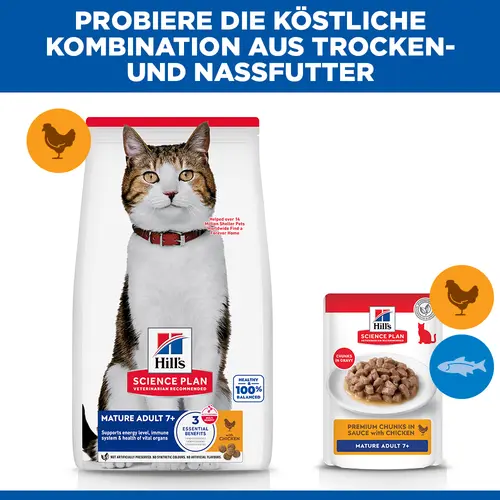Hill's Science Plan Mature Adult Katzenfutter mit Huhn