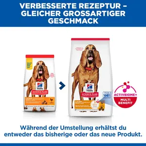 Hill's Science Plan Light Medium Mature Adult Hundefutter mit Huhn