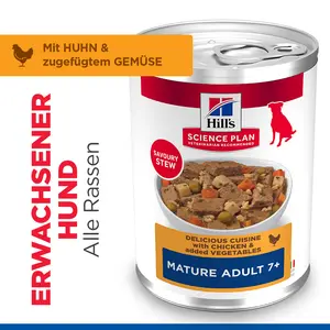 Hill's Science Plan Mature Adult Ragout für Hunde mit Huhn und zugefügtem Gemüse