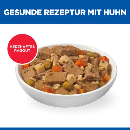 Hill's Science Plan Mature Adult Ragout für Hunde mit Huhn und zugefügtem Gemüse