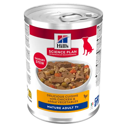 Hill's Science Plan Mature Adult Ragout für Hunde mit Huhn und zugefügtem Gemüse
