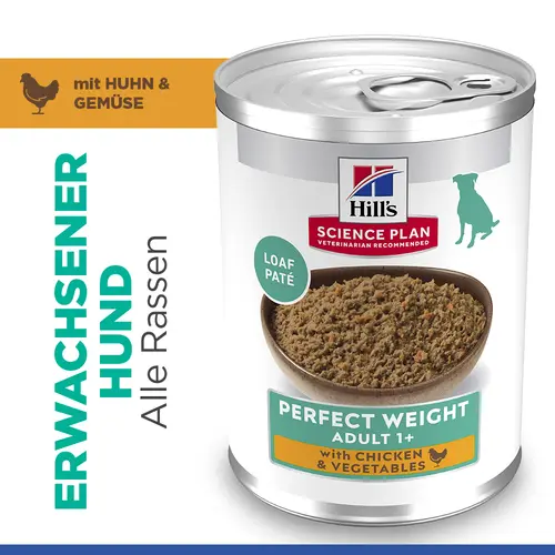 Hill's Science Plan Perfect Weight Adult Hudefutter mit Huhn und Gemüse