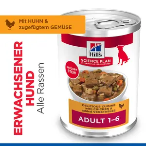 Hill's Science Plan Adult Ragout für Hunde mit Huhn und zugefügtem Gemüse