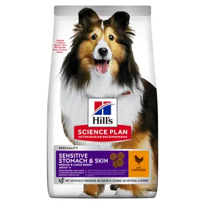Hill's SCIENCE PLAN Sensitive Stomach & Skin Medium Adult Hundefutter mit Huhn