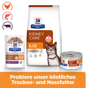 Hill's Prescription Diet k/d Katzenfutter mit Rind