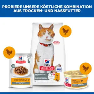 Hill's Science Plan Sterilised Adult Katzenfutter mit Huhn