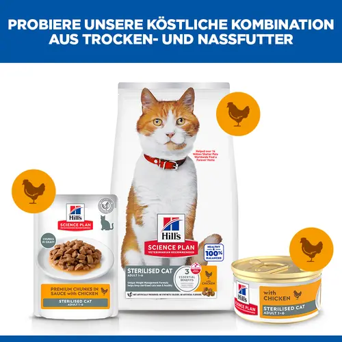 Hill's Science Plan Sterilised Adult Katzenfutter mit Huhn