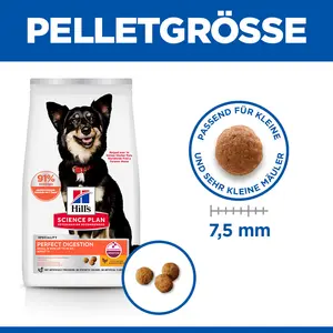 Hill's Science Plan Perfect Digestion Small & Mini Adult Hundefutter mit Huhn & braunem Reis