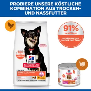 Hill's Science Plan Perfect Digestion Small & Mini Adult Hundefutter mit Huhn & braunem Reis