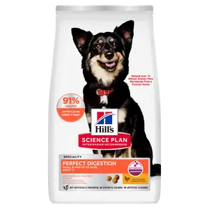 Hill's Science Plan Perfect Digestion Small & Mini Adult Hundefutter mit Huhn & braunem Reis