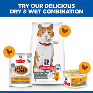 Hill's Science Plan Sterilised Adult Cat Food with Chicken