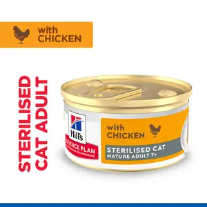 Hill's Science Plan Sterilised Mature Adult Cat Food with Chicken