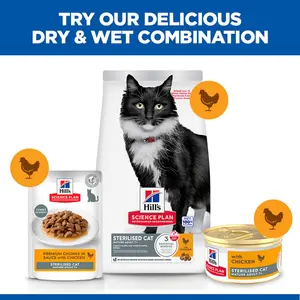 Hill's Science Plan Sterilised Mature Adult Cat Food with Chicken