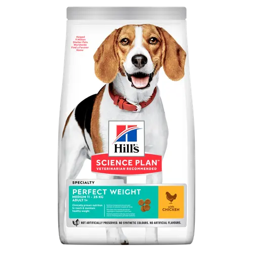 Hill's SCIENCE PLAN Perfect Weight Medium Adult Hundefutter mit Huhn